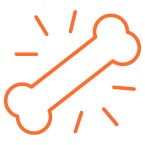 Icone - Os illustrant la santé osseuse liée aux besoins en vitamine D analysé dans le test ADN nutrition