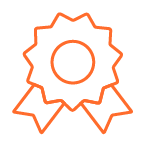 Icone de médaille qui montre la rigueur de notre approche scientifique qui contribue à la réputation de Biron